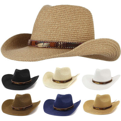 Beach Hat Outdoor Women Sun Hat Hat Men Cap Straw Hat Straw Cowboy Hat