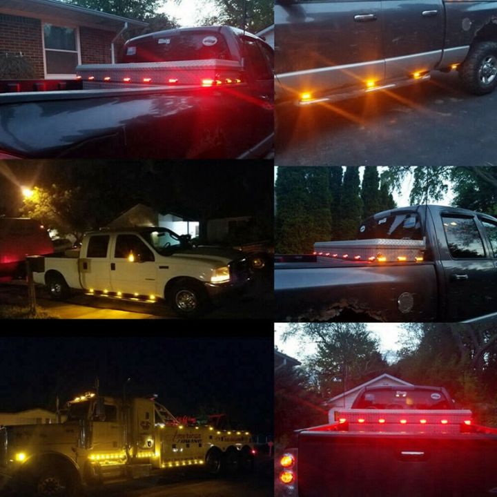 10x-amber-led-trailer-truck-side-marker-lights-4led-clearance-rv-camper-12v-24v