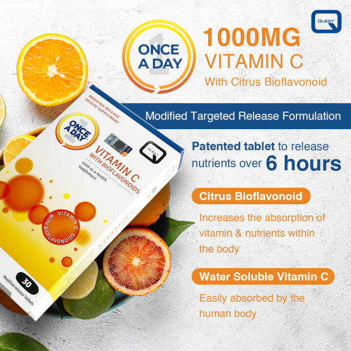 Quest OAD Vitamin C Modified Release Patented Tablets 1000mg