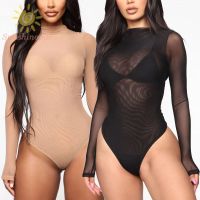 COD DSFGERTERYII Women Ladies Bodysuit Clubwear Lingerie Underwear See through Mesh Slim Bodycon Tight Women Ladies Sexy Thongs