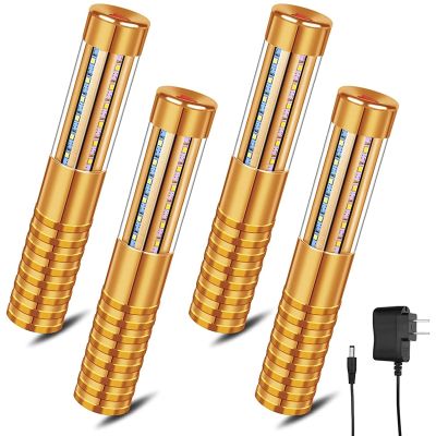 4 Pcs LED Strobe Reusable LED Light Rechargeable Champagne LED Bottle Service and Charger,