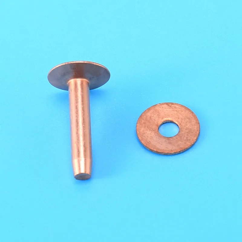 100 Sets Copper Rivets and Burrs Washers Leather Copper Rivet