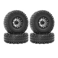 4PCS 1.9"Beadlock Wheel Rim Tires for 1/10 RC Rock Crawler Axial SCX10 90035 90022 90046 90047 RC4WD D90 D110 TF2 TRX-4