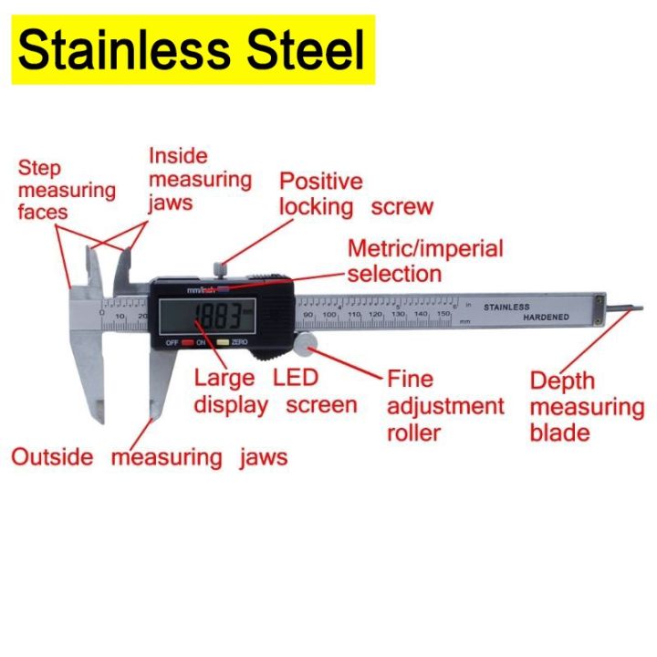 150mm-6inch-lcd-digital-electronic-vernier-caliper-gauge-micrometer-ruler-tool