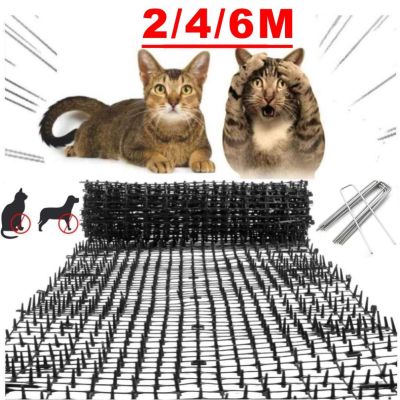 【YF】 2/4/6M Garden Cat Scat Repellent Mat Prickle Strips Anti Net Spike Deterrent Keep Dog Away Digging Climbing Pets Supplie
