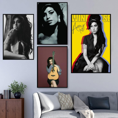 Amy Winehouse Singer 24X36โปสเตอร์ภาพวาดตกแต่งผ้าใบ Wall Art เหมาะสำหรับตกแต่งห้องนั่งเล่นและห้องนอน