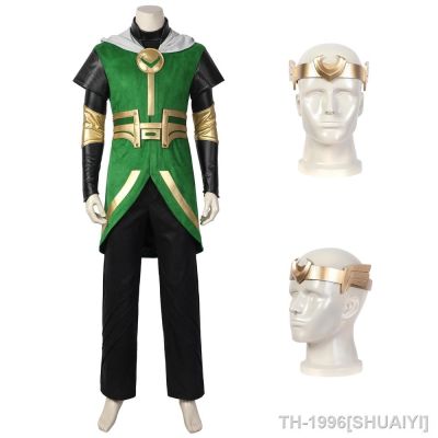 SHUAIYI Loki อืม คอสเพลย์ เครื่องแต่งกาย loki traje ผู้ใหญ่ homem rpg-playing roupas ฮาโลวีน de máscaras com Chapelaria