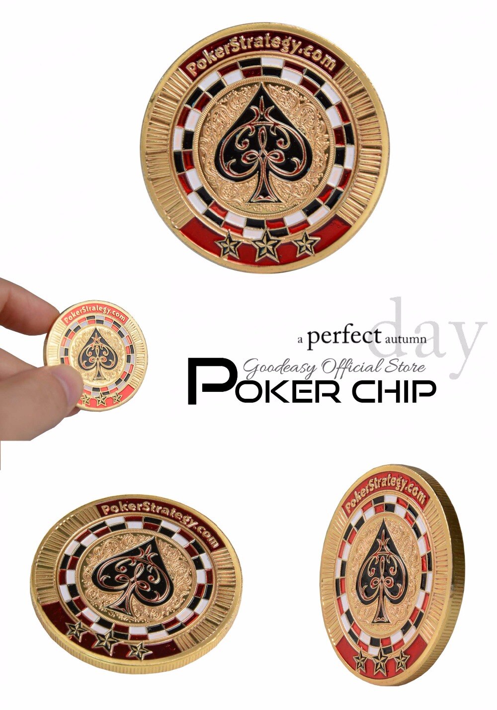 1PC Acrylic Round Dealer Button Chip Pressing Texas Hold'em Poker Guard Coin 
