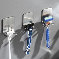 【cw】 Punch Holder Storage 1pc Shaver Wall Hanger Men Shaving Shelf Rack Accessories ！