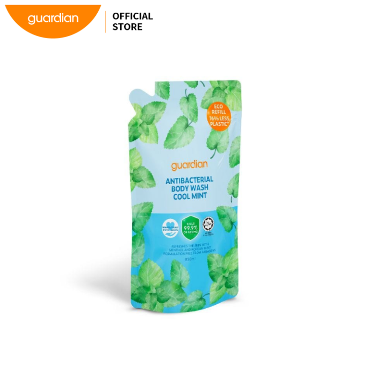Guardian Antibacterial Body Wash Cool Mint Refill 850ml Lazada