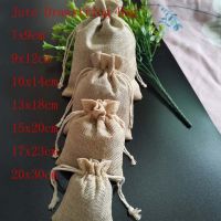 ♘✶◘ 25pcs/lot Jute Gift Bags Jewelry Bags Cotton Linen Drawstring Bags Gift Box Packaging Pouch Display Wedding Sack Burlap Bags Diy