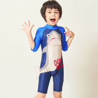 Julysand Boys Swimwear Handsomne One Piece Swimsuit Kids Shark Cartoon Printed UPF 50+ High-end Bathing Suit for Boy