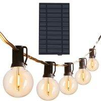 Waterproof LED Outdoor Solar String Lights - Ai Smart adjustment Shatterproof Bulbs (25Bulbs /7.7M)