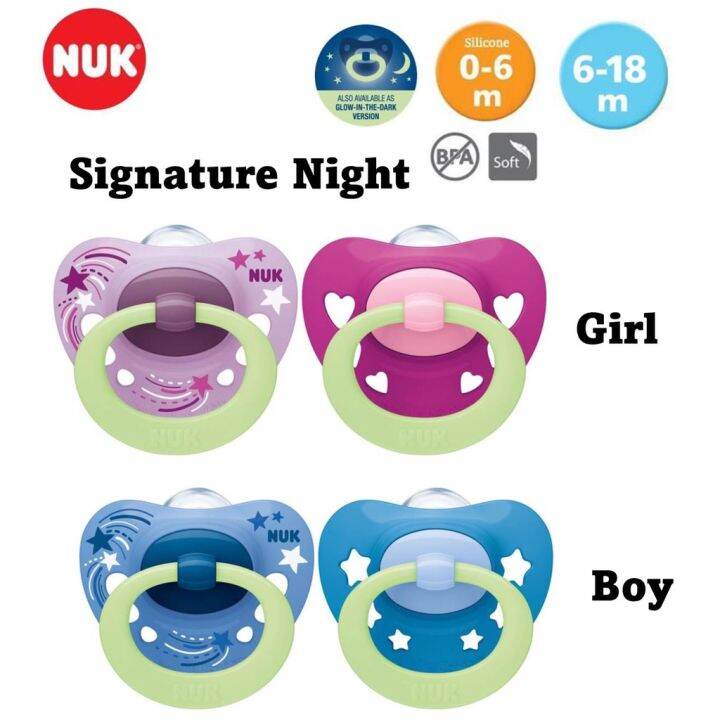 NUK Signature Night & Day Baby Dummies Lazada.co.th