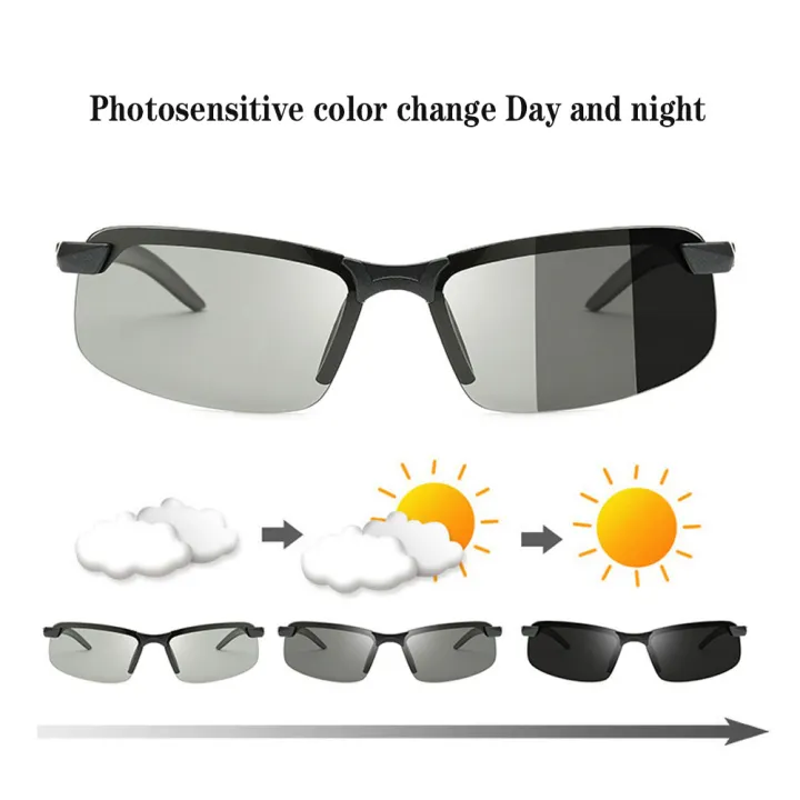 Qiaolis Men Fashion Polarized Color Changing Sunglasses Day And Night