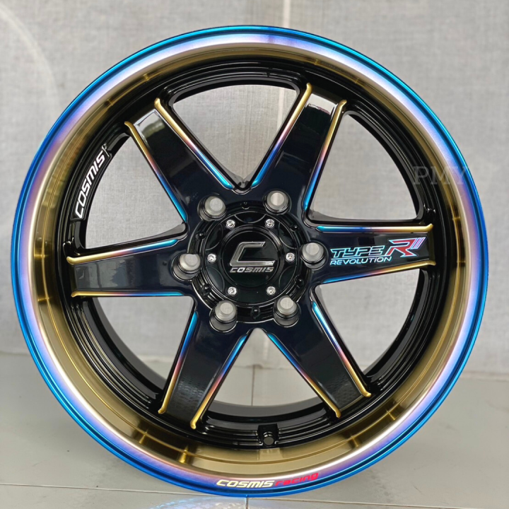 ล้อแม็กขอบ-18x9-5-et25-18x10-5-et30-6รูx139-7-ยี่ห้อ-cosmis-รุ่น-type-r-สีไทเทเนียม-เพลท-ราคาต่อ1วง-ขายยกชุด4วงเท่านั้นไม่ขายแยก