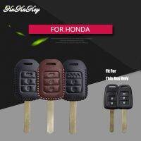 dvfggv Leather Car Key Cover For Honda CRV 2011 2019 Civic 2016 2019 4d Forza 300 125 hrv Fit 2015 Accord 2018 Car Interior Accessories