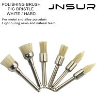 5pcs Pig Bristle Dental Polishing Brush Hard Polisher Dental Tool For Low-Speed Handpiece Metal/Ceramic Teeth Dentistry Material