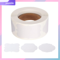 YESMILE 3 × 5ซม. ค่ะ ป้ายป้ายกำกับ 300ชิ้น สีขาวขาว ป้ายชื่อแท็กชื่อ การอบที่บ้าน สติกเกอร์เปล่าเปล่า Jam jars