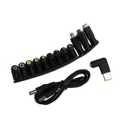 DC Power Cord USB to 5.5X2.1 Multifunctional Dc Interchangeable Plug is Suitable for Laptops and Routers