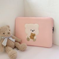 กระเป๋า Casing Tablet หมีน่ารักจากเกาหลีสำหรับ Mac กระเป๋าแล็ปท็อปนักเรียนผู้หญิงกระเป๋าขนาด11และ13นิ้วกระเป๋าเก็บของกระเป๋ามีผ้าซับในฝาครอบป้องกัน