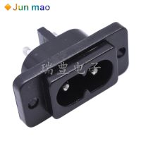 ۞✚☼ 5/10Pcs IEC320 C8 Black 2 Terminal Power Plug Inlet Socket AC 250V 2.5A Switch socket