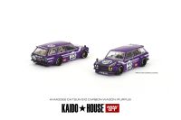 Kaido House X MINI GT 1:64 Datsun 510 Wagon คาร์บอนไฟเบอร์เต็นท์ V1รถจำลอง