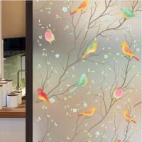 Color bird size custom electrostatic glue-free glass film translucent opaque frosted window stickers
