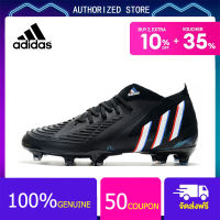 【100% genuine】Adidas Football Shoes-Adidas Predator Edge Geometric.1 FG Black Size 39-45 รองเท้าสตั๊ด รองเท้าฟุตบอลผู้ชาย สตั๊ดฟุตบอล รองเท้าสตั๊ด Adidas Sports Mens Football Boots