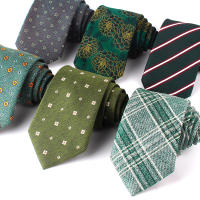 สีเขียวผูกคอสำหรับผู้ชายผู้หญิงลายสก๊อต Tie ชุด Skinny TIES เด็กหญิงเนคไท Gravata ของขวัญเจ้าบ่าวเนคไทสำหรับงานแต่งงาน-GGHJY STORE