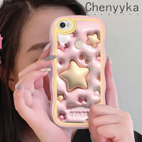 เคส Chenyyka สำหรับ Xiaomi Redmi โน๊ตเคส Y1 5A การ์ตูน3D ดาวส่องแสงแฟชั่นลายคลื่นขอบเคสโทรศัพท์แบบใสเคสซิลิโคนนิ่มสีสันสดใสป้องกันเลนส์กล้องเคสโปร่งใสกันกระแทก