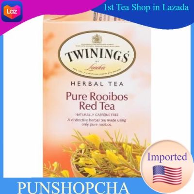 Twinings Red Tea Bags Pure Rooibos​ 20Tea Bags ชาเพื่อสุขภาพ