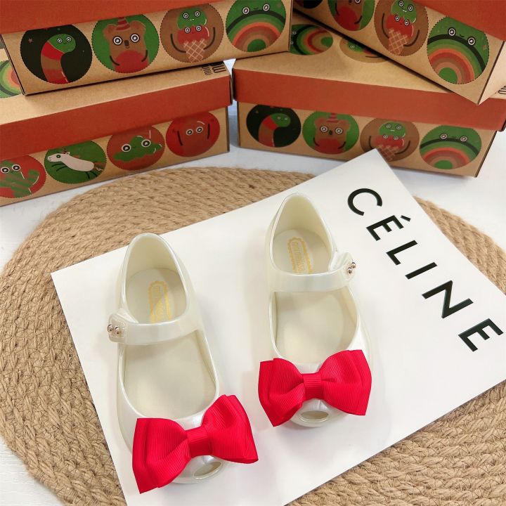 2023-mini-classic-silk-bow-soft-bottom-single-child-fish-mouth-shoes-sweet-girl