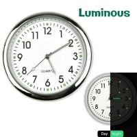 ✧✷✠ Luminous Auto Gauge Clock Mini Car Dashboard Waterproof Styling Outlet Accessories Clock Car with Clip Quartz Watch Clock A X1I3