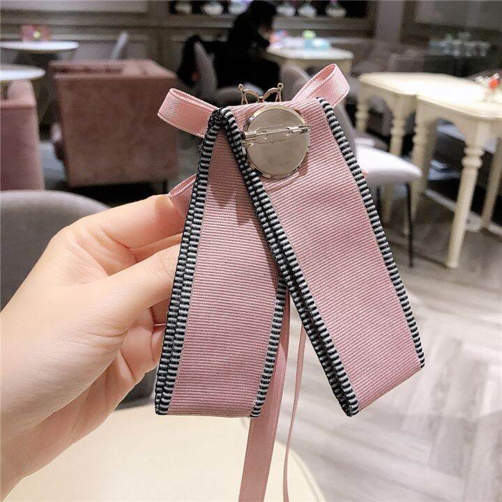 2020-new-korea-style-fashion-cute-pink-bee-bow-long-ribbon-big-bow-tie-for-women-girl-accessory