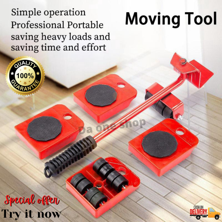 Original 5Pcs Heavy Object Mover Moving Tool Artifact Furniture Pad ...