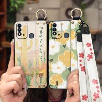 Phone Holder cartoon Phone Case For Itel P37/Vision3 Lite Dirt-resistant Soft Wrist Strap Anti-knock Durable Soft Case