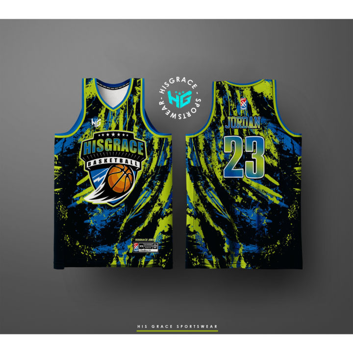 218 HG BASKETBALL CONCEPT BLUE BLACK YELLOW FULL SUBLIMATION JERSEY ...