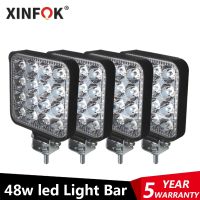 Car LED Bar Worklight 48W Offroad Work Light 12V Light Interior LED 4x4 LED Tractor Headlight Spotlight for Trucks For ATV