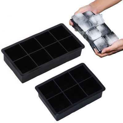 IPerfect ce Maker Ice Cube Tray4/6/8/15 Grid Big Ice Tray Mold Giant Jumbo Large Food Grade Silicone Ice Cube Square Tray Mold