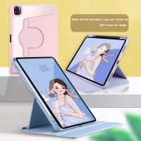 ° เคสอะคริลิกใส360แบบหมุนได้สำหรับแผ่น Xiaomi 6 Pro Pad 6 11นิ้วแผ่น2023 5 5 5 5 Pro 11นิ้วปกหนัง PU ป้องกันขาตั้งสำหรับแผ่น Xiaomi 5 Pro 12.4นิ้วพร้อมช่องเสียบปากกา