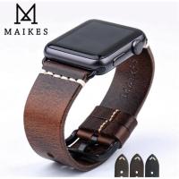 Apple Watch band 42/44/45 mm DarkBrown สายหนัง