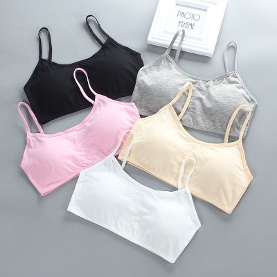 ﹍▲✲ Tube Padded Bras Teenage Underclothes Young Students Soft Cotton Intimates