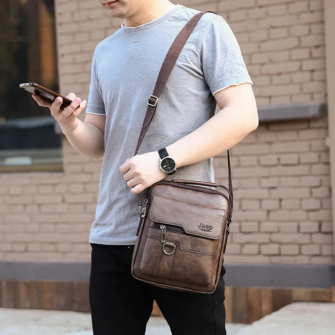 Luxury Brand Business Messenger Bag Men Leather Crossbody Bags For Men –  PROJECT SIX GOODS