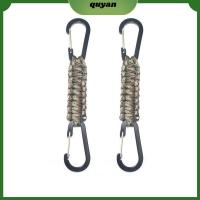 QUYAN 2Pack คลิป carabiner พวงกุญแจพาราคอร์ด ทนทานสำหรับงานหนัก กิจกรรมกลางแจ้งกลางแจ้ง แหวนตะขอรูปตัว D กิจกรรมกลางแจ้งกลางแจ้ง การปีนเขา คลิป carabiner ขวดน้ำกุญแจกระเป๋าเป้