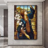 Hope By Burne Jones โปสเตอร์ภาพวาดผ้าใบ-Edward Burne Jones Art พิมพ์สำหรับห้องนั่งเล่น Wall Decor-งานศิลปะวินเทจสำหรับตกแต่งบ้าน