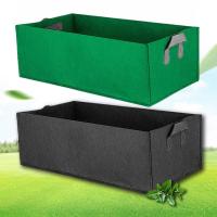 [ELEGANT] black Fabric plant Grow Bag Garden bed Square gardening tools Flower Vegetable Planting Planter Pot Handles for hydroponics