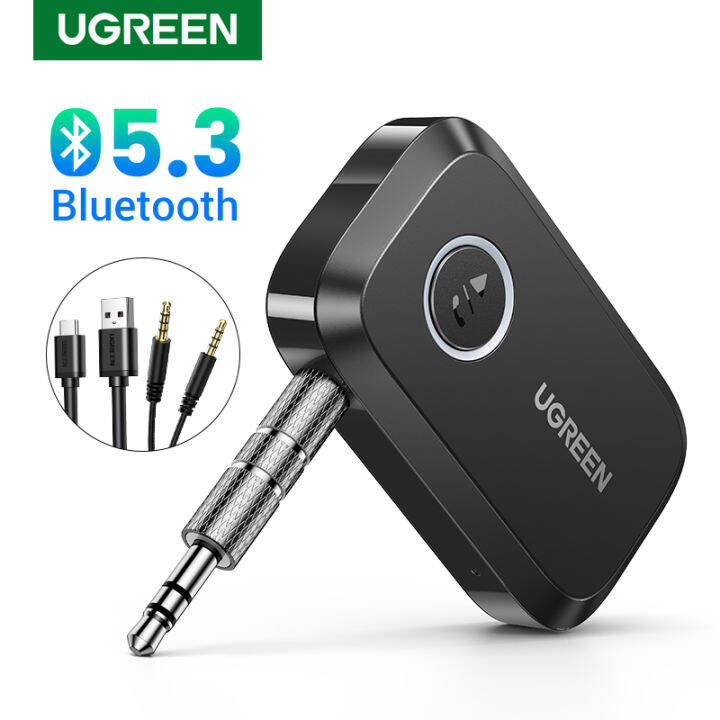 UGREEN Bluetooth 5.3 Car Receiver Adapter 3.5mm AUX Jacks for Car