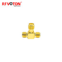 จัดส่งฟรี5ชิ้น RF คู่สายเคเบิลอะแดปเตอร์ SMA ประเภท90องศาหญิงหญิงแจ็คสาม T เชื่อมต่อแปลง