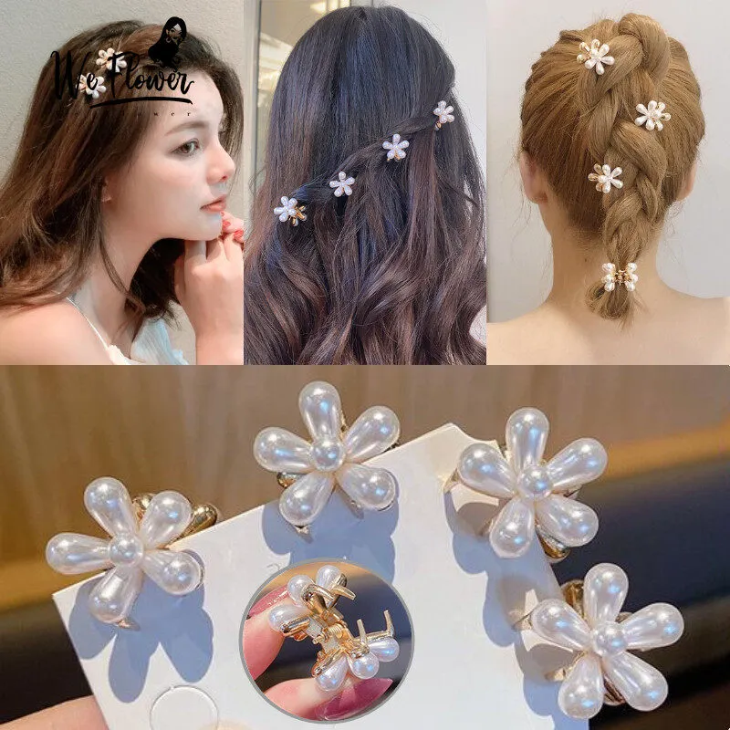 We Flower Small Wintersweet Pearl Hair Clips for Girls Engagement Wedding  Bride Hairpin Bobby Pin | Lazada PH